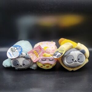 Anirollz Lot of 3 NWT Includes 2 Pandarollz and 1 Chickiroll Banana Plush